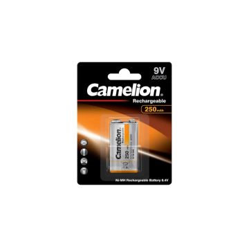 Camelion Oplaadbare 9V / E-block / 6HR61 Ni-Mh Batterij (1 stuk, 250 mAh)