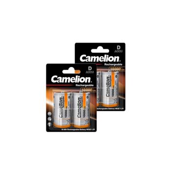 Camelion Oplaadbare D / HR20 Ni-Mh Batterijen (4 stuks, 10000 mAh)