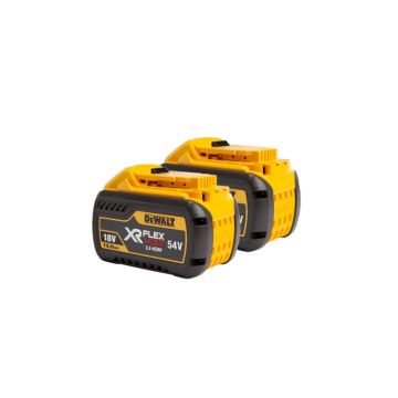 Starterset: 2x DeWalt DCB548-XJ / XR FlexVolt accu's (18V / 54V, 12Ah, origineel)