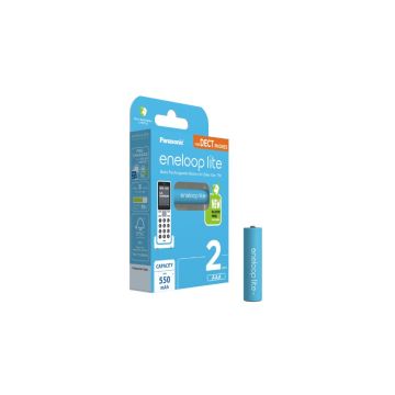 Panasonic Eneloop Lite Oplaadbare AAA / HR03 Ni-Mh Batterijen (2 stuks, 550 mAh)