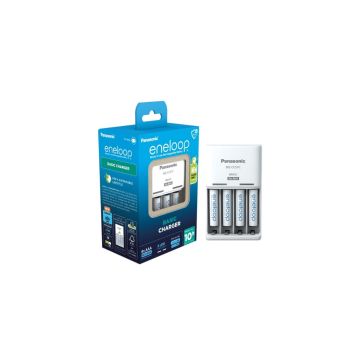 Panasonic Eneloop Oplaadbare AAA / HR03 Ni-Mh Batterij + Basic Charger (4 stuks, 800 mAh)