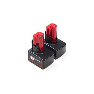 2-pack Milwaukee M12 B6 / 4932451395 accu's (12 V, 6.0 Ah, 123accu huismerk)