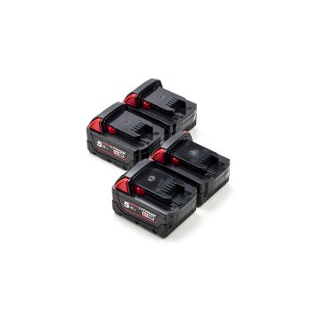 4-pack Milwaukee M18 B5 / 4932430483 accu's (18 V, 5.0 Ah, origineel)