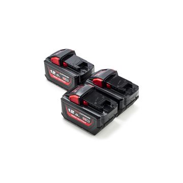 3-Pack Milwaukee M18 HB12 High Output / 4932464260 accu's (18 V, 12 Ah, origineel)