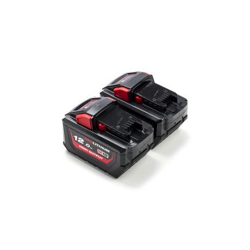 2-pack Milwaukee M18 HB12 High Output / 4932464260 accu's (18 V, 12 Ah, origineel)