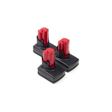 3-pack Milwaukee M12 B4 / 4932430065 accu's (12 V, 4.0 Ah, 123accu huismerk)