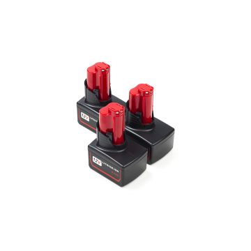 3-pack Milwaukee M12 B6 / 4932451395 accu's (12 V, 6.0 Ah, 123accu huismerk)