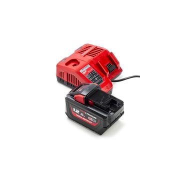 HNRG Pack: Milwaukee M18 HB12 High Output accu + lader (18 V, 12 Ah, origineel)