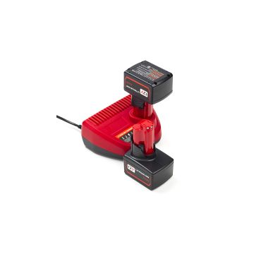 NRG Pack: 2x Milwaukee M12 B6 accu's + lader (12 V, 6.0 Ah, 123accu huismerk)