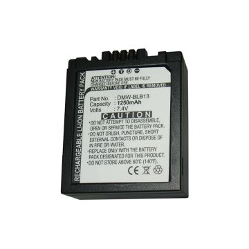 Panasonic DMW-BLB13 / DMW-BLB13E accu (7.4 V, 1250 mAh, 123accu huismerk)