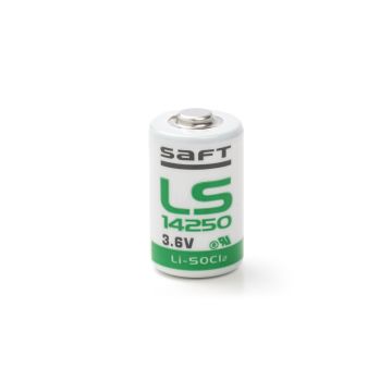 Saft LS14250 / 1/2 AA batterij (3.6V, 1200 mAh, Li-SOCl2)