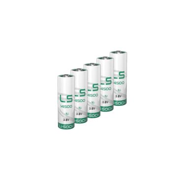 Aanbieding: 5 x Saft LS14500 / AA batterij (3.6V, 2600 mAh, Li-SOCl2)