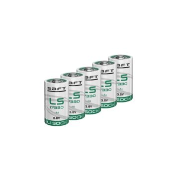 Aanbieding: 5 x Saft LS17330 / 2/3A batterij (3.6V, 2100 mAh, Li-SOCl2)