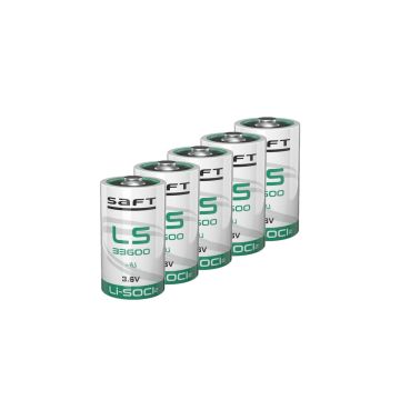 Aanbieding: 5 x Saft LS33600 / D batterij (3.6V, 17000 mAh, Li-SOCl2)