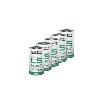 Aanbieding: 5 x Saft LS14250 / 1/2 AA batterij (3.6V, 1200 mAh, Li-SOCl2)