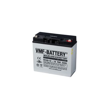 VMF DC22-12 AGM Deep Cycle accu (12V, 22 Ah, INSERT M5 terminal)