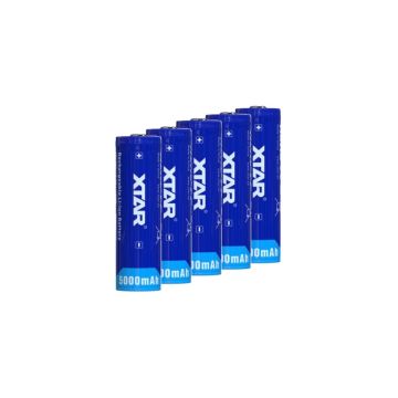 XTAR 21700 Li-ion batterij (5 stuks, 3.6 V, 10A, 5000 mAh)