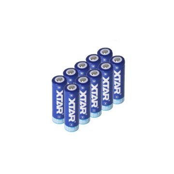 10 x XTAR 14500 batterij (3.7 V, 2A, 800 mAh)