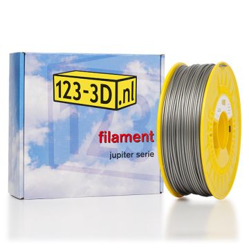 Filament zilver 2,85 mm PLA 1,1 kg Jupiter serie (123-3D huismerk)