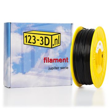 Filament zwart 2,85 mm PETG 1 kg Jupiter serie (123-3D huismerk)