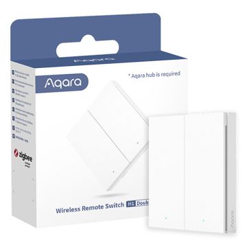 Aqara Draadloze wandschakelaar H1 | 2 knoppen | Zigbee | Wit