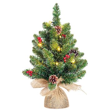 Kunstkerstboom 45 cm | Creston | 15 lampjes | 42 Tips | Black Box Trees