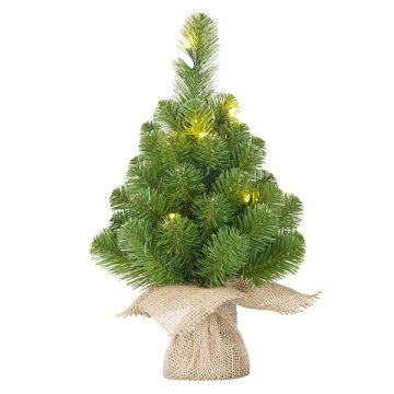 Kunstkerstboom 45 cm | Norton | 10 lampjes | 40 Tips | Black Box Trees