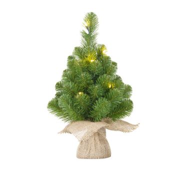 Kunstkerstboom 60 cm | Norton | 15 lampjes | 58 Tips | Black Box Trees