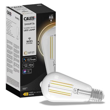 Calex Smart lamp E27 | Edison ST64 | 1800K-3000K | 806 lumen | 7W