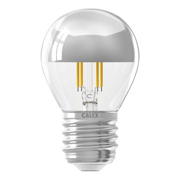 Calex LED lamp E27 | Kogel P45 | Kopspiegel | Zilver | 2700K | Dimbaar | 3.5W (25W)