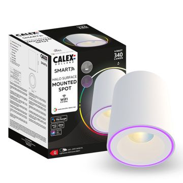 Calex slimme opbouwspot | Halo | Wit | RGB + 2700-6500K | 6.5W