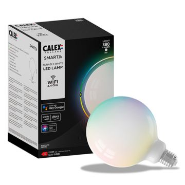 Calex Smart lamp E27 | Globe G125 | RGB + 1800K-3000K | 380 lumen | 7W