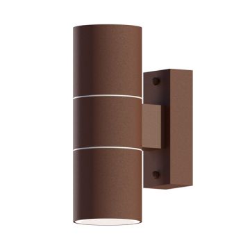 Calex Wandlamp buiten GU10 | Up & Down | Rond | IP54 | Roestkleur