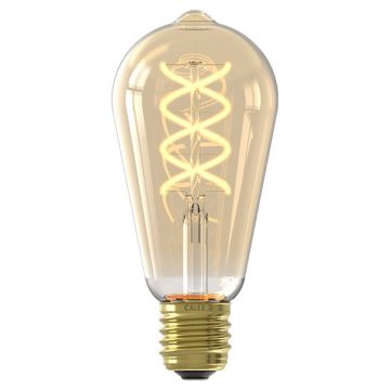 Calex LED lamp E27 | Edison ST64 | Sensorlamp dag/nacht | Goud | 2200K | 3.5W (40W)