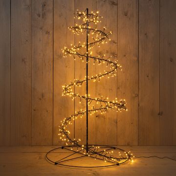 LED Kerstboom 120 cm | Clusterverlichting | Extra warm wit | 480 lampjes | Geschikt voor buiten