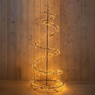 LED Kerstboom 210 cm | Clusterverlichting | Extra warm wit | 960 lampjes | Geschikt voor buiten