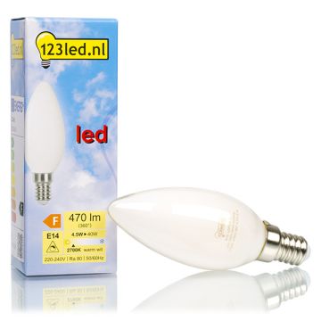 123led E14 filament led-lamp kaars mat dimbaar 4W (40W)