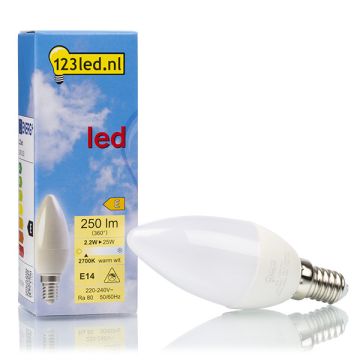 123led E14 led-lamp kaars mat 2.2W (25W)