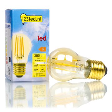 123led E27 filament led-lamp kogel goud dimbaar 4.1W (32W)