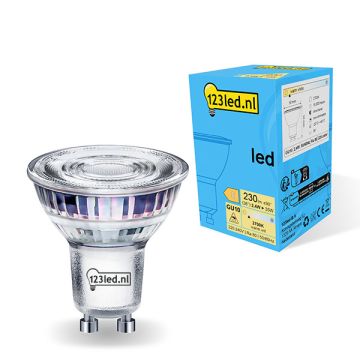 123led GU10 led-spot glas 2700K 2.4W (35W)