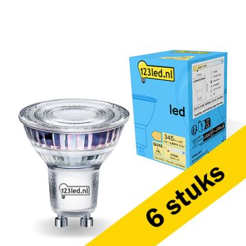 Aanbieding: 6x 123led GU10 LED spot | 2700K | Dimbaar | 3.6W (50W)