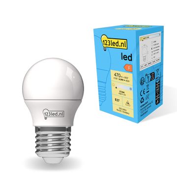 123led E27 led-lamp kogel mat 4.9W (40W)