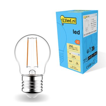 123led E27 filament led-lamp kogel 2.5W (25W)