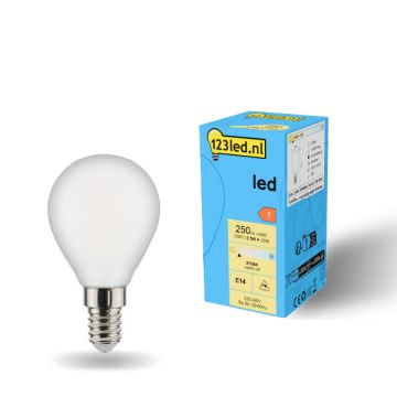 123led E14 led-lamp kogel mat dimbaar 2700K 2.5W (25W)