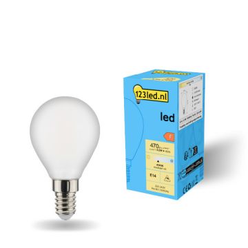 123led E14 led-lamp kogel mat dimbaar 4.5W (40W)