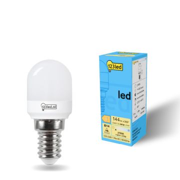 123led E14 T25 led lamp kogel mat 1.3W (15W)