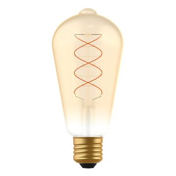 123led LED lamp E27 | Edison ST64 | Spiraal Filament | Goud | 2000K | Dimbaar | 4.5W