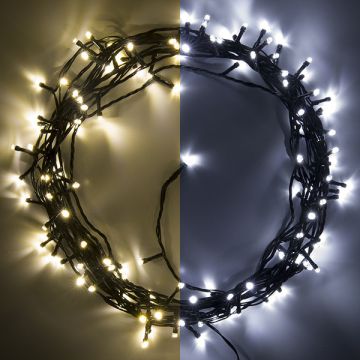 123led kerstverlichting koud wit & warm wit 12 meter 120 lampjes