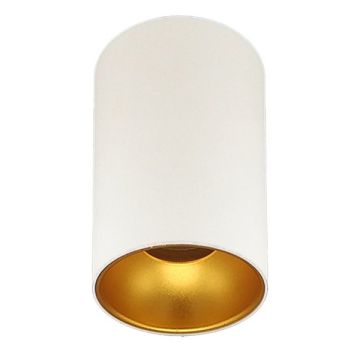 Led opbouwspot | Rond | Wit/Goud | GU10 fitting | Ø 80mm