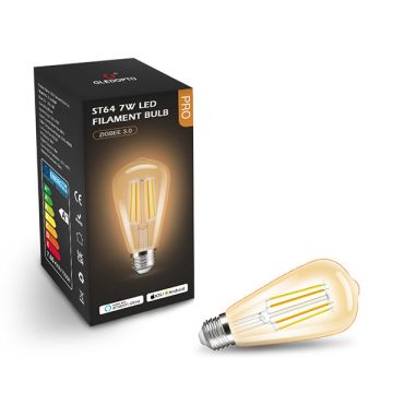 Zigbee Led Lamp | E27 | Edison ST64 | White Ambiance | Goud | 7W | Gledopto